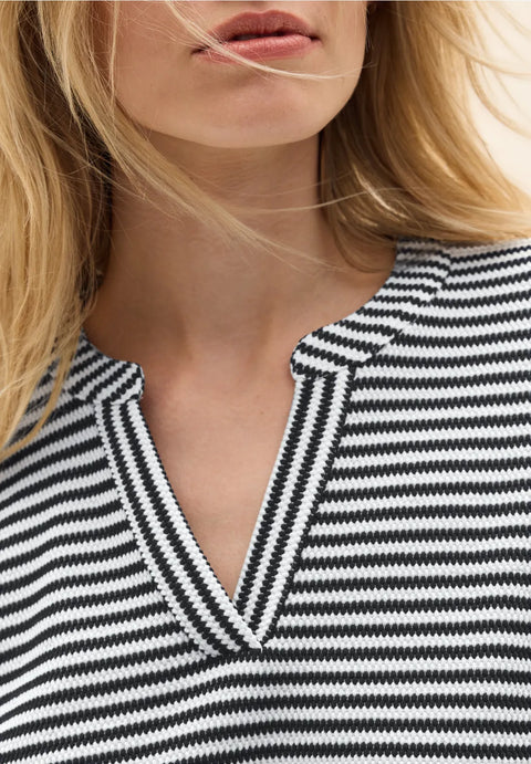 Cecil Striped structural T-shirt