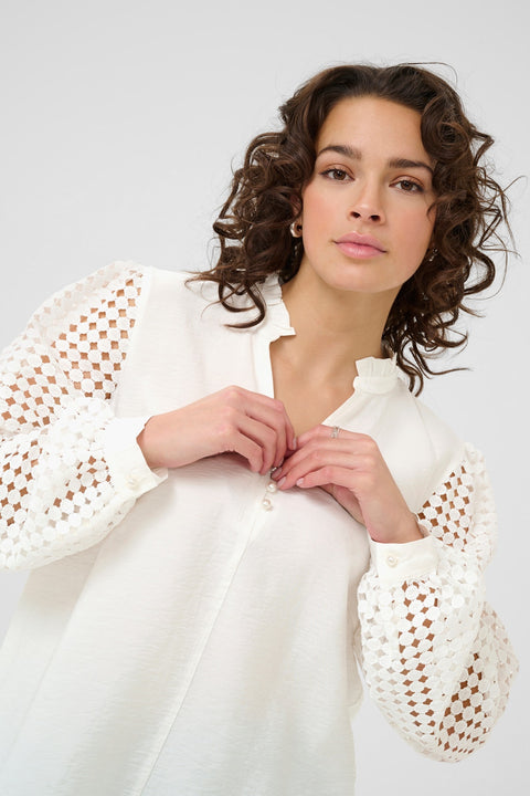 Kaffe Katuelle Blouse - Chalk