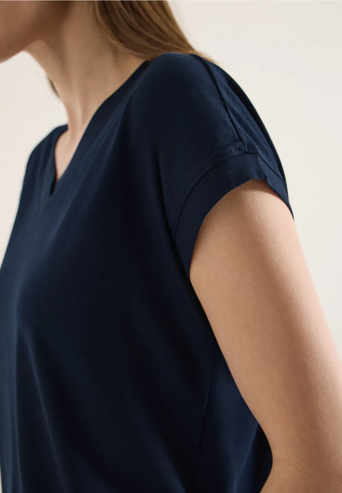 Cecil V Neck T-Shirt - Universal Blue