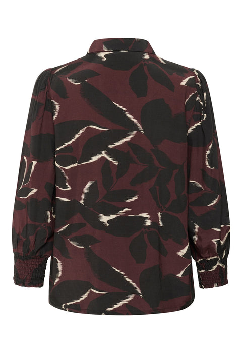 Kaffe Kamille Shirt - wine/black