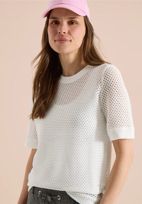 Cecil T-Shirt Knit - White