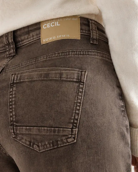 Cecil Neele Wide Leg Jeans 32" Leg - Chocolate Mousse