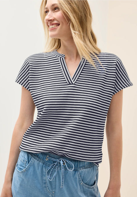 Cecil Striped structural T-shirt