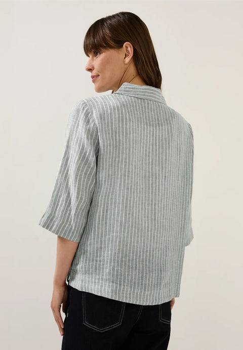 Cecil Linen Stripe Short Sleeve Shirt