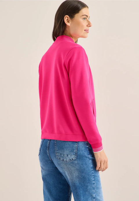 Cecil College Style Blouson with Buttons - beetroot pink