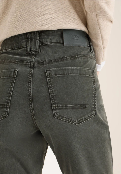 Cecil Straight Leg Jeans - Raw Khacki