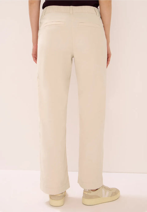 Cecil Wide Leg Corduroy Trousers - Beige