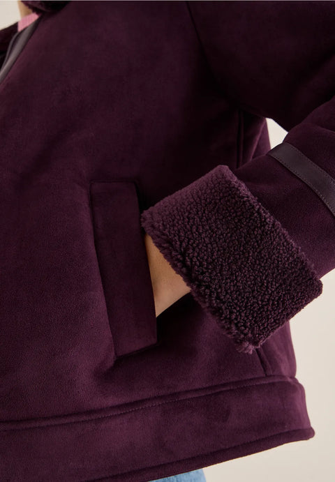 Cecil Suede Jacket - Grape