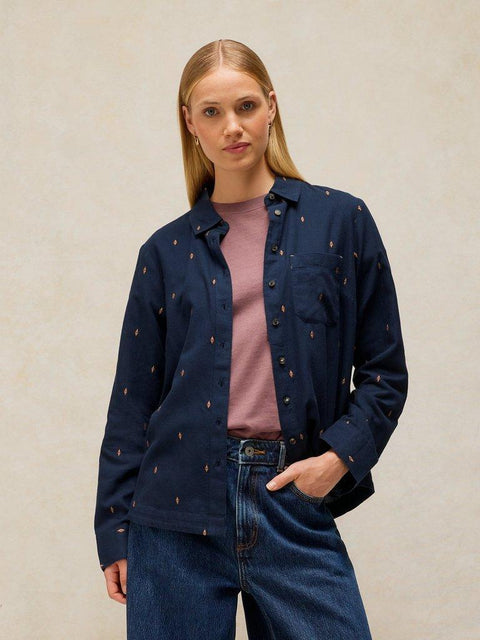 White Stuff Libby Organic Cotton Shirt - Navy