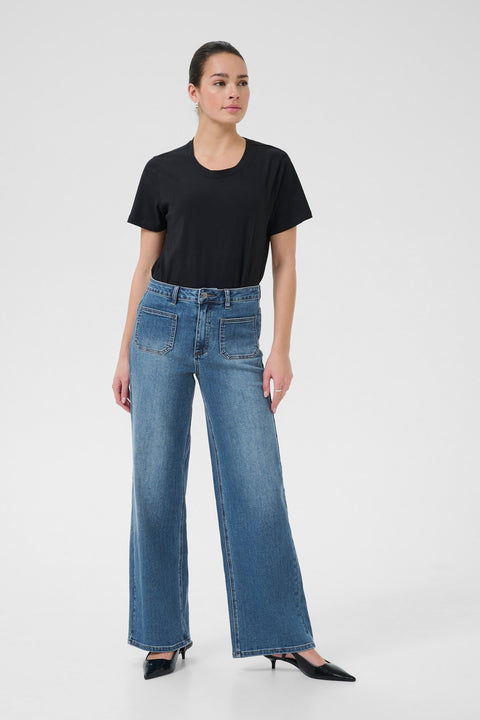 Kaffe Kabeook HW Reg Fit Jeans - med blue