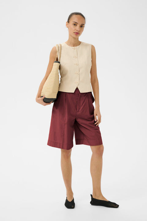 Part Two Benedikte Shorts - burnt russet