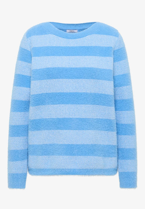 Cecil Striped Feather Yarn - Blue