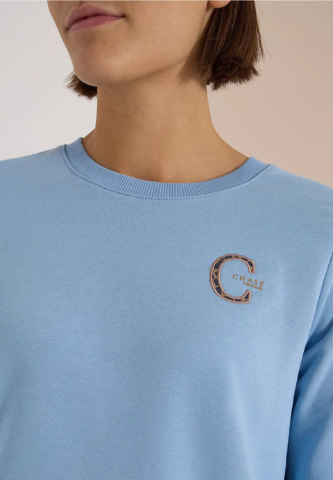 Cecil Sweatshirt with Embroidery- Blue