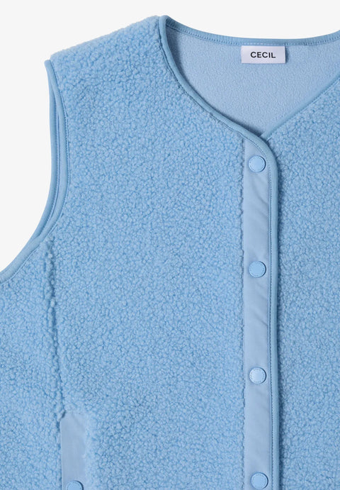Cecil Teddy Vest - Blue
