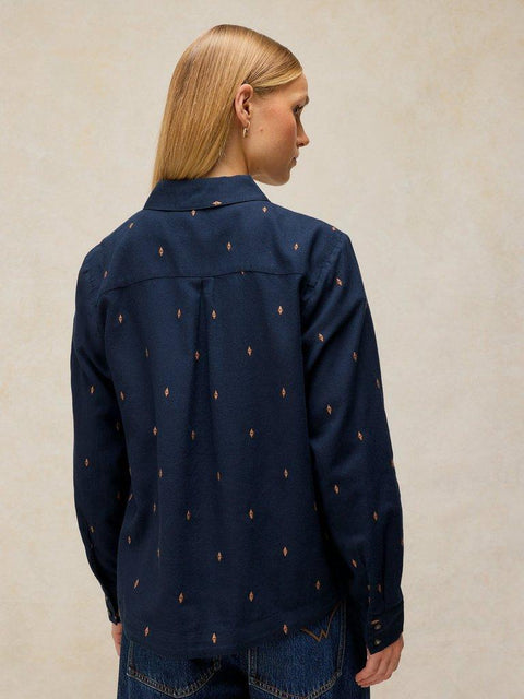 White Stuff Libby Organic Cotton Shirt - Navy