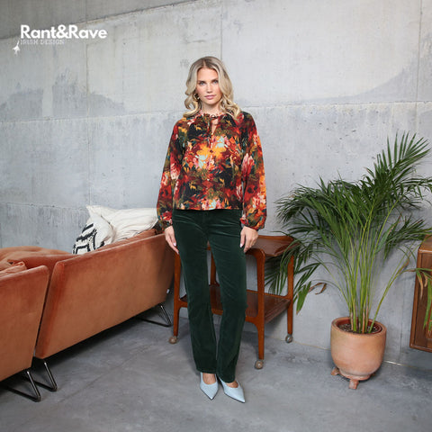 Rant & Rave Odessa Bootcut Cord - Forest Green