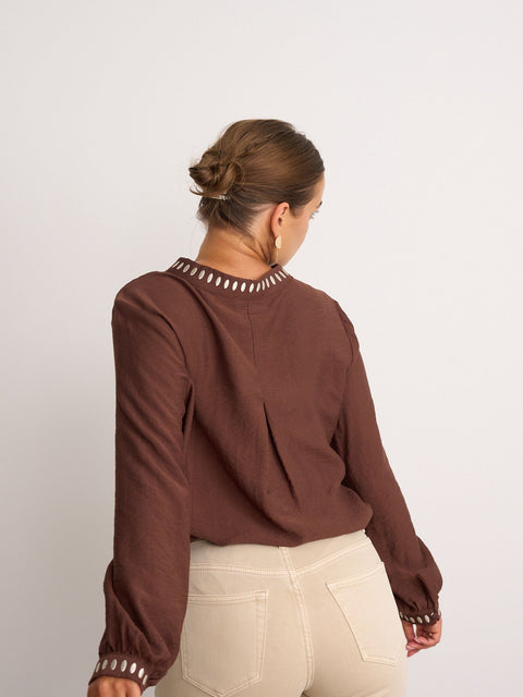 Kyla Liz Top - Brown