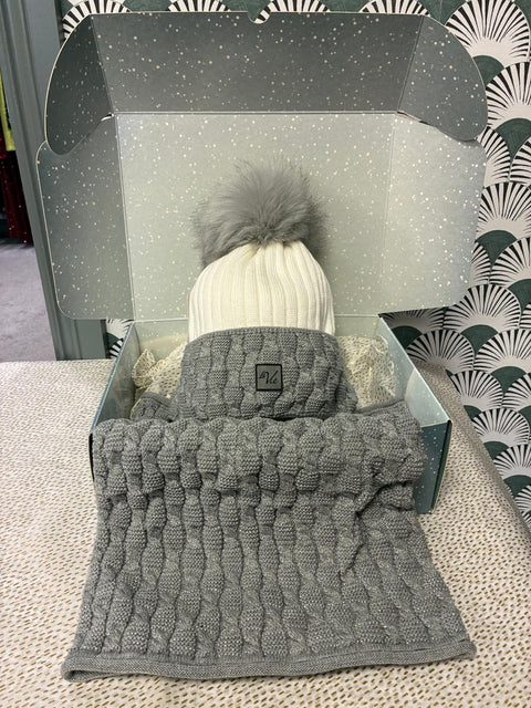 Cathy Gift Box Hat & Snood Set
