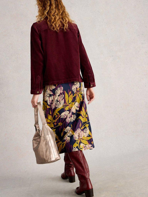 White Stuff Carrie Cord Jacket - Dark Plum#