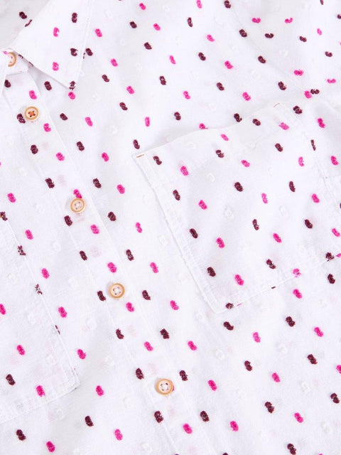 White Stuff Sophie Organic Cotton Shirt - White multi
