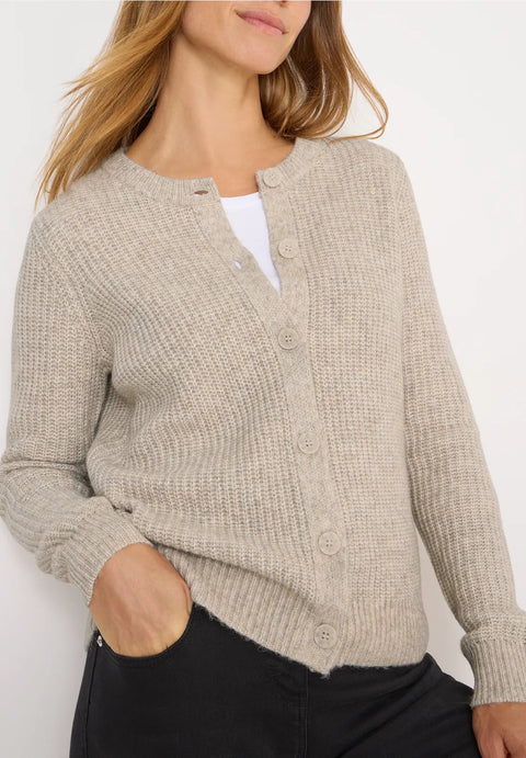 Cecil Buttoned Cardigan - Toffee Cream