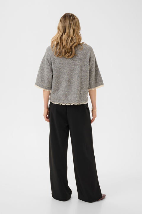 Cream Kibana Knit - Grey Melange