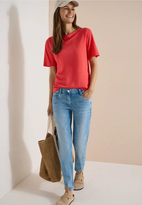 Cecil Scarlett Straight Leg Jeans- light blue wash