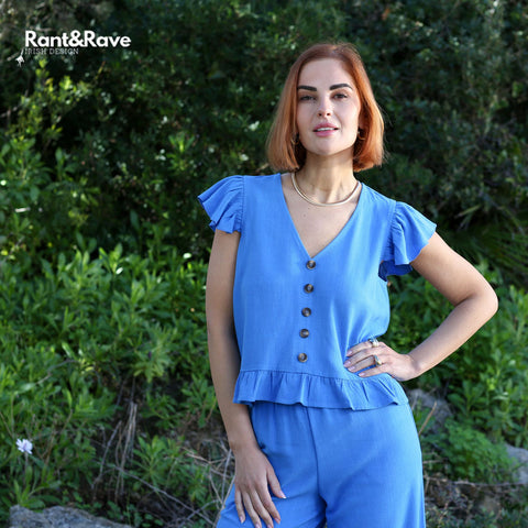 Rant & Rave Lois Cord Set - Blue