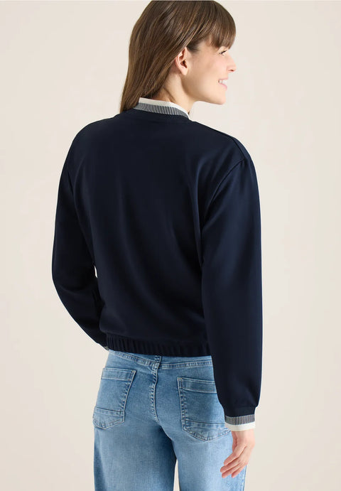 Cecil Blouson Jacket with Cuff Detail Navy