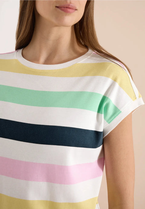 Cecil Multistripe T-Shirt - Vanilla White
