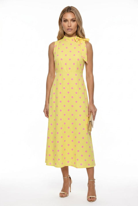Brona Polka Dot Dress - Lemon