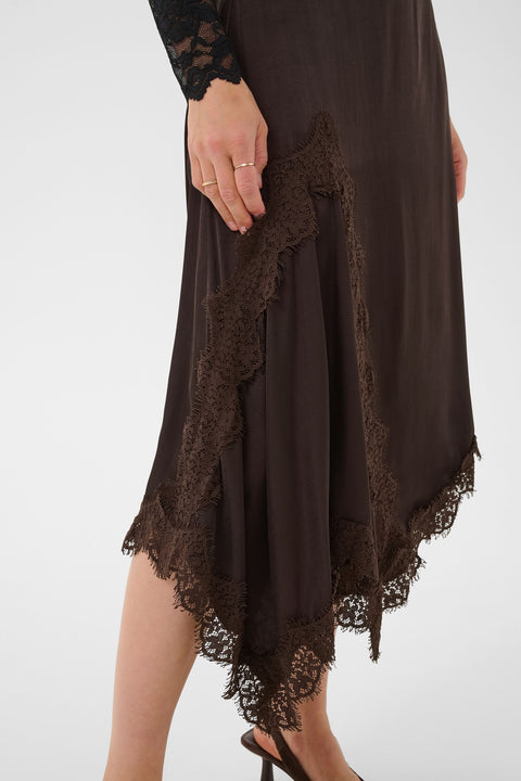 Cream Confir Skirt - Chocolate