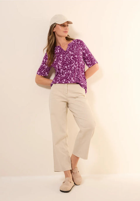 Cecil Minimal Button Tunic - Cherry Blossom