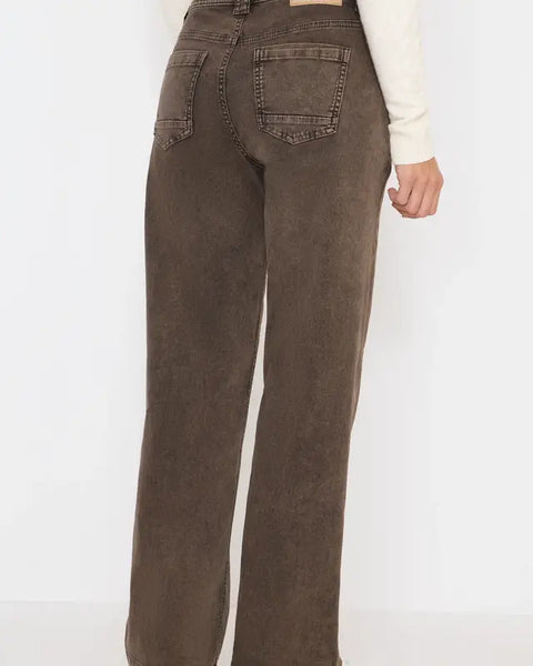 Cecil Neele Wide Leg Jeans 32" Leg - Chocolate Mousse