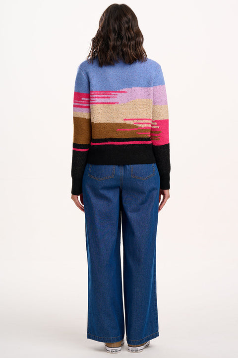 Sugarhill Asher Jumper - Multi Abstract Landscape