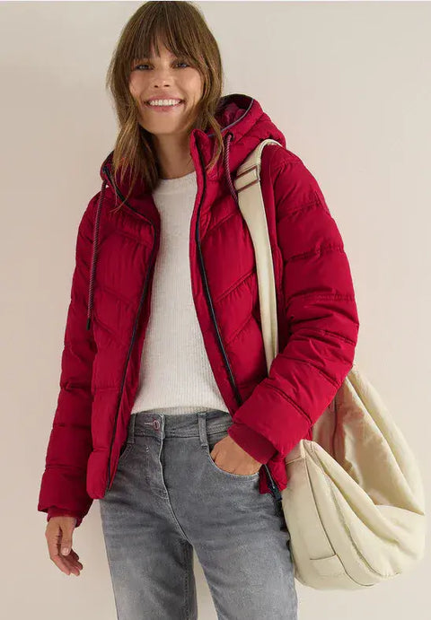 Cecil Sportive Padded Jacket - Red