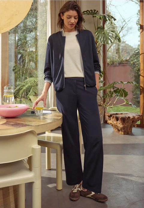 Cecil Blouson Jacket with Cuff Detail Navy