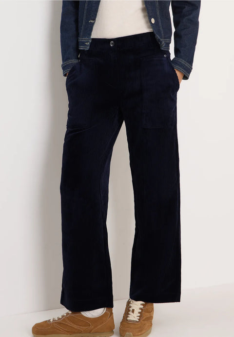 Cecil Neele Wide Leg Cords -Navy