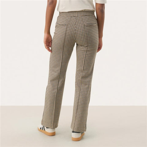 Part Two Pontas Pants - small check brown