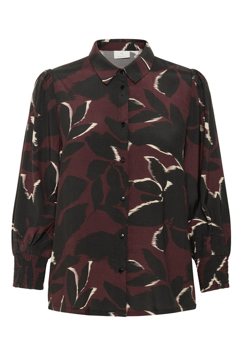 Kaffe Kamille Shirt - wine/black