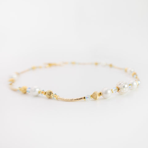 K Kajoux Aoibhianne White Linear Necklace