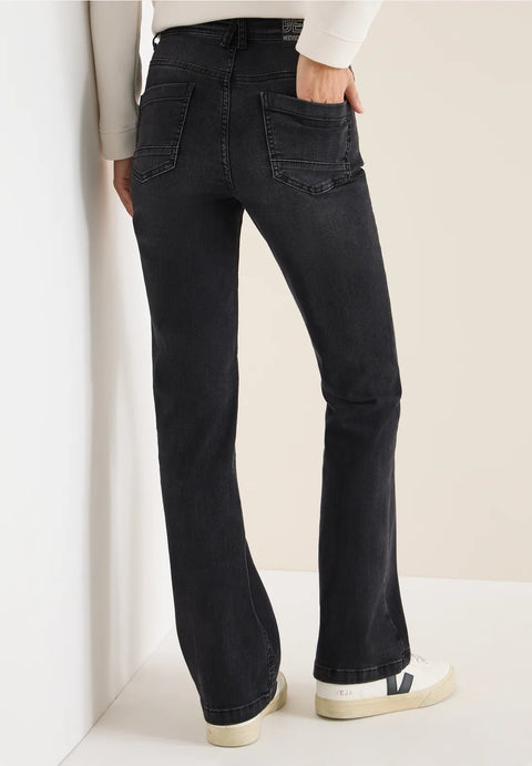 Cecil Toronto Bootcut Jeans - Black Washed