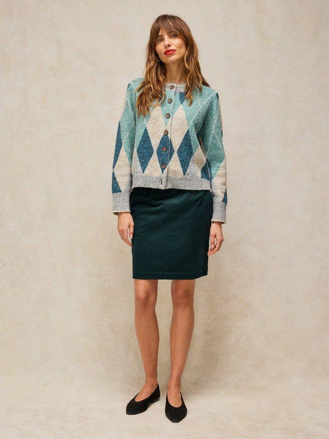 White Stuff Cora Cord Skirt - Dark Green