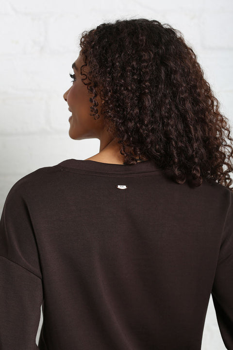 Relax & Renew Elara V-Neck Sweater - Brown