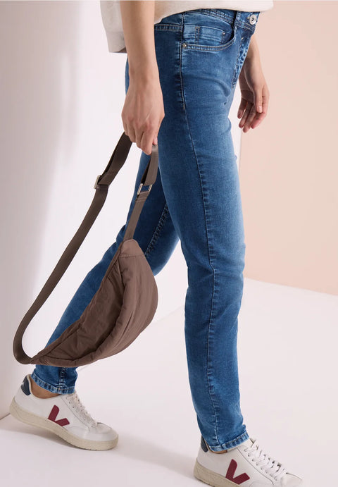 Cecil Toronto Mid Blue Slim Leg Jeans