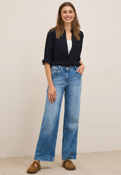Cecil Structure Blouse - Navy