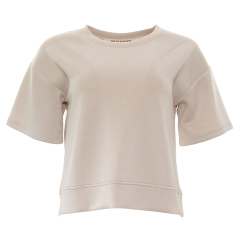 Relax & Renew Alexandra Short Sleeve Sweater Stone