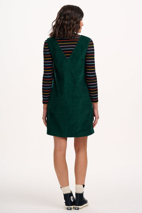Sugarhill Kacy Green Cord Tunic Mini Dress