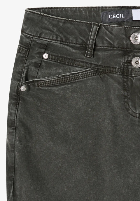 Cecil Straight Leg Jeans - Raw Khacki