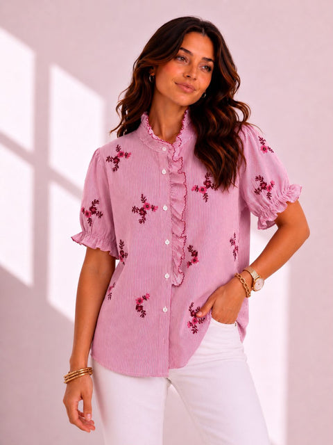 Kyla Annie Blouse - Pink